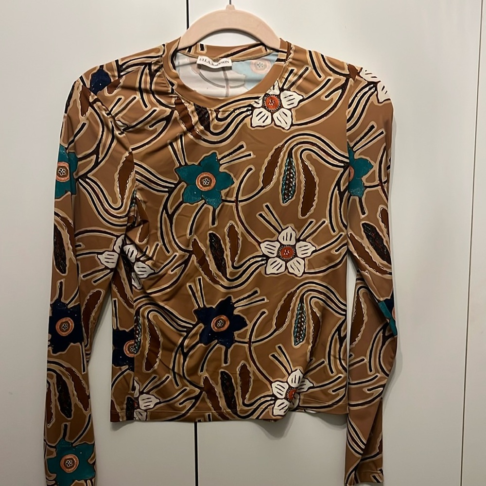 Ulla Johnson floral stretch top size medium
